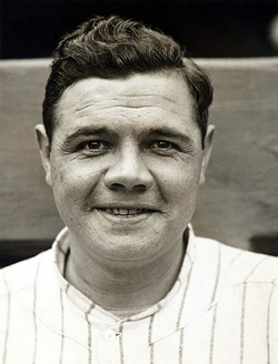 George Herman 'Babe' Ruth (1895 –1948), often described as the